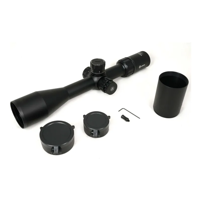 Оптический прицел ARKON Model C 4-24x50 / Аркон Модель Ц4 24 50 - общий вид с крышками, блендой и ключом