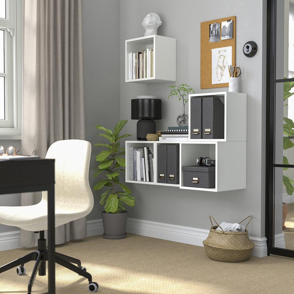 IKEA EKET  (ИКЕА ЕКЕТ)  -  Комбинация настенных шкафов - белый 105x35x120 см