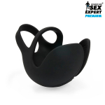 Черная вибронасадка на пенис и мошонку Bior Toys Sex Expert SEM-55231