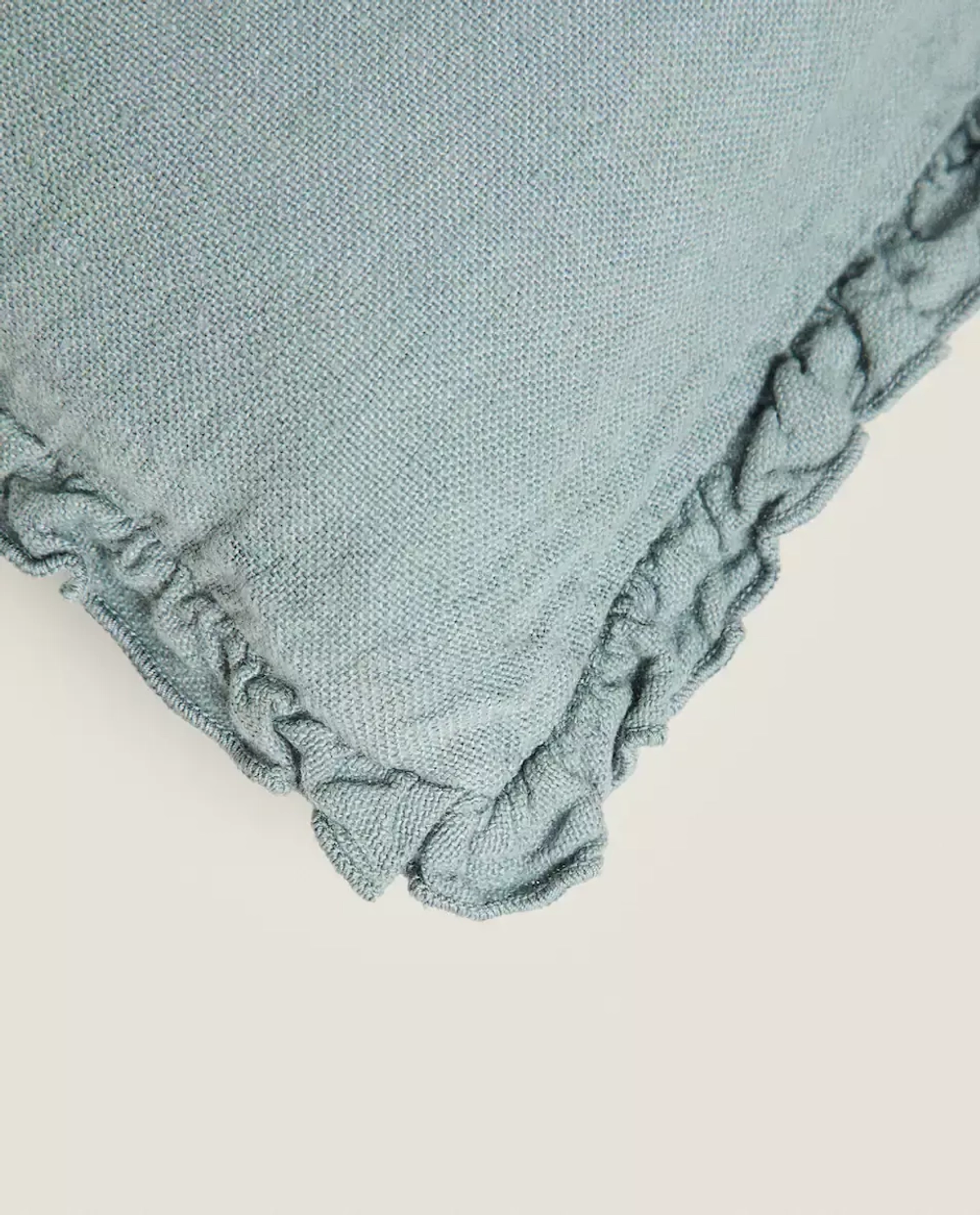 ZARA HOME ЛЬНЯНОЙ ЧЕХОЛ ДЛЯ ДЕКОРАТИВНОЙ ПОДУШКИ, ЗЕЛЕНЫЙ