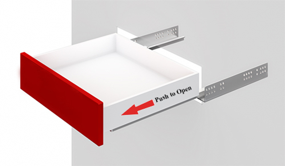 Шариковые направляющие 450 мм с доводчиком  скрытые Unihopper Magic Box,  Clip-on 3D фиксатор в комплекте — купить в Якутске | Все для мебели