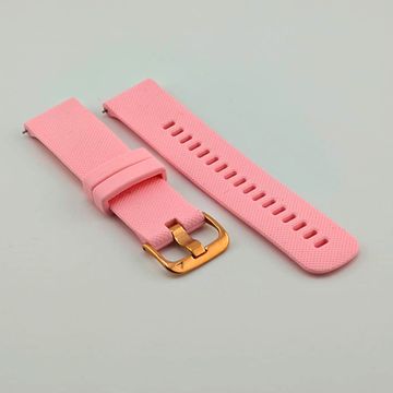 Ремешок Quick Release 20 мм для Garmin Forerunner 55/245/645, Venu, Venu Sq, Venu 2 Plus, Vivoactive 3, Vivomove быстросъемный пряжка золото (розовый)