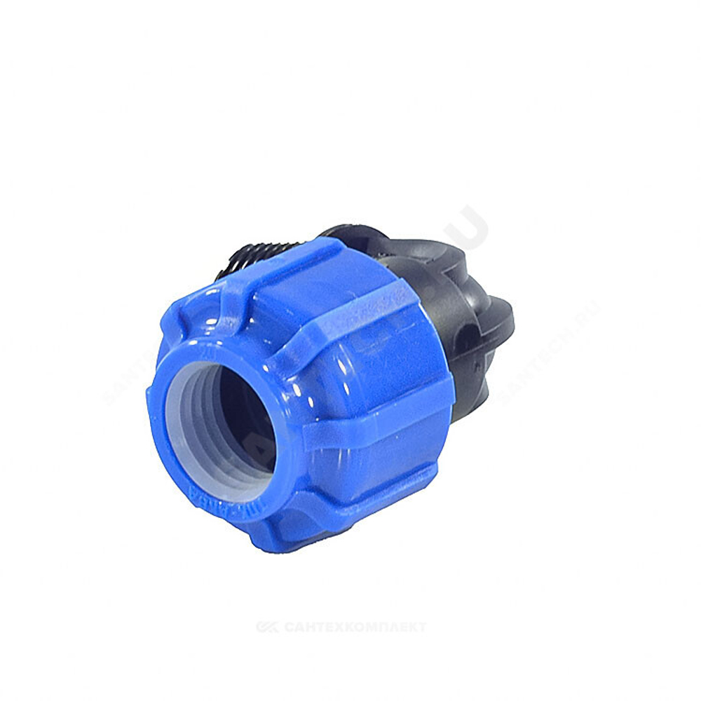 Отвод компрессионный ПЭ Дн 25х1/2"х90гр ВР Ру16 RTP (РосТурПласт) 11540