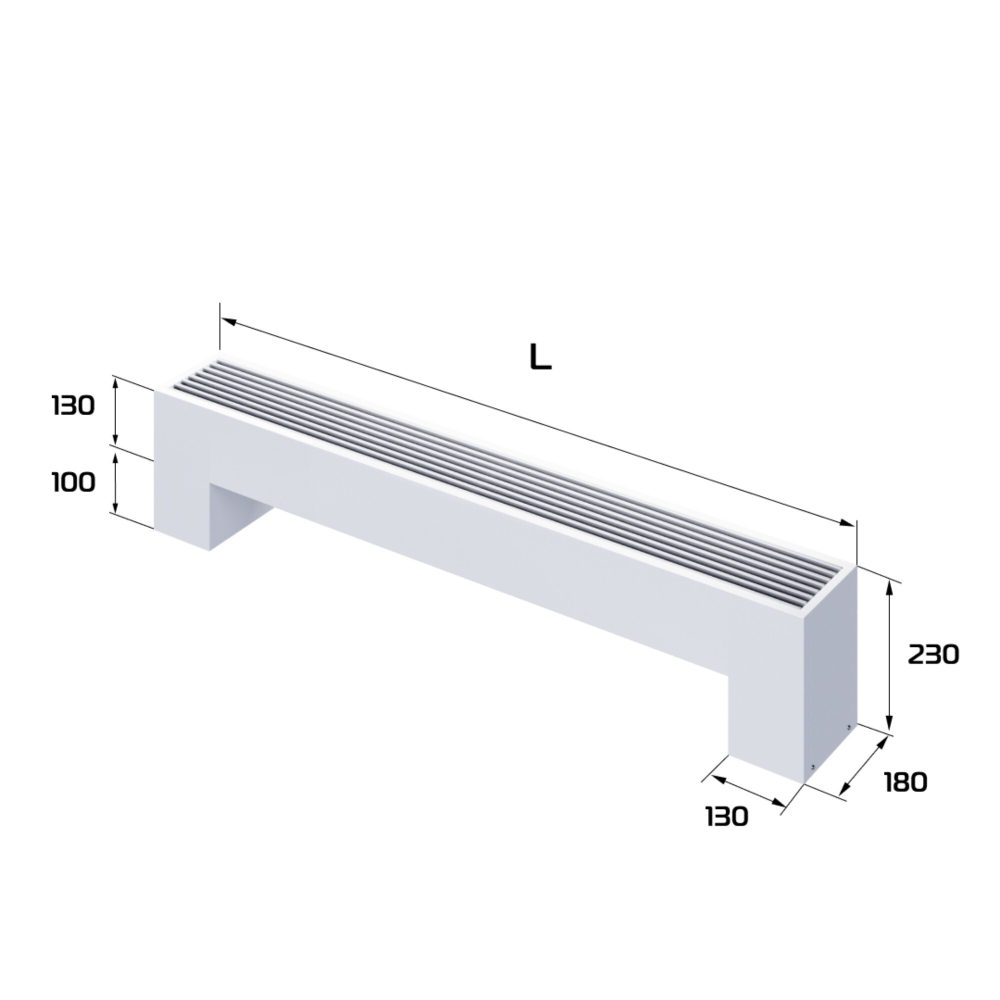 Конвектор напольный Royal Thermo STEP-130/180/1600-2-N-WT-LG-NA