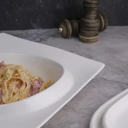 Салатник 550 мл 25*25 см h5 см с бортом Asymmetry белый фарфор NEW P.L. Proff Cuisine [3]