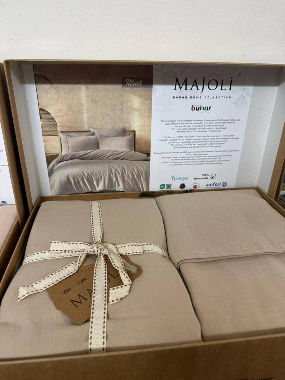 КПБ MAJOLİ StoneWashed MİNK семейый 160*220-2шт. 240-260, 50*70-2шт. Вар. Хлоп.