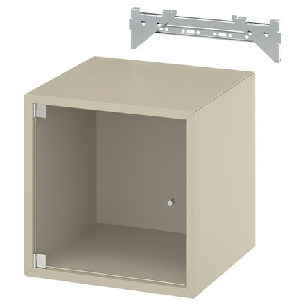IKEA EKET  (ИКЕА ЕКЕТ)  -  Шкаф настенный со стеклянной дверью - бежевый 35x35x35 см