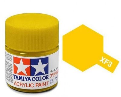 XF-3 Краска Tamiya, Желтый Матовый (Flat Yellow), акрил 10мл