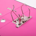 Регистратор PVC, 2-х стороннее покрытие, мет.уг. 75 мм, 10 шт, Trend A4 арочный механ, черный/розовый ЕС100262113, Expert Complete