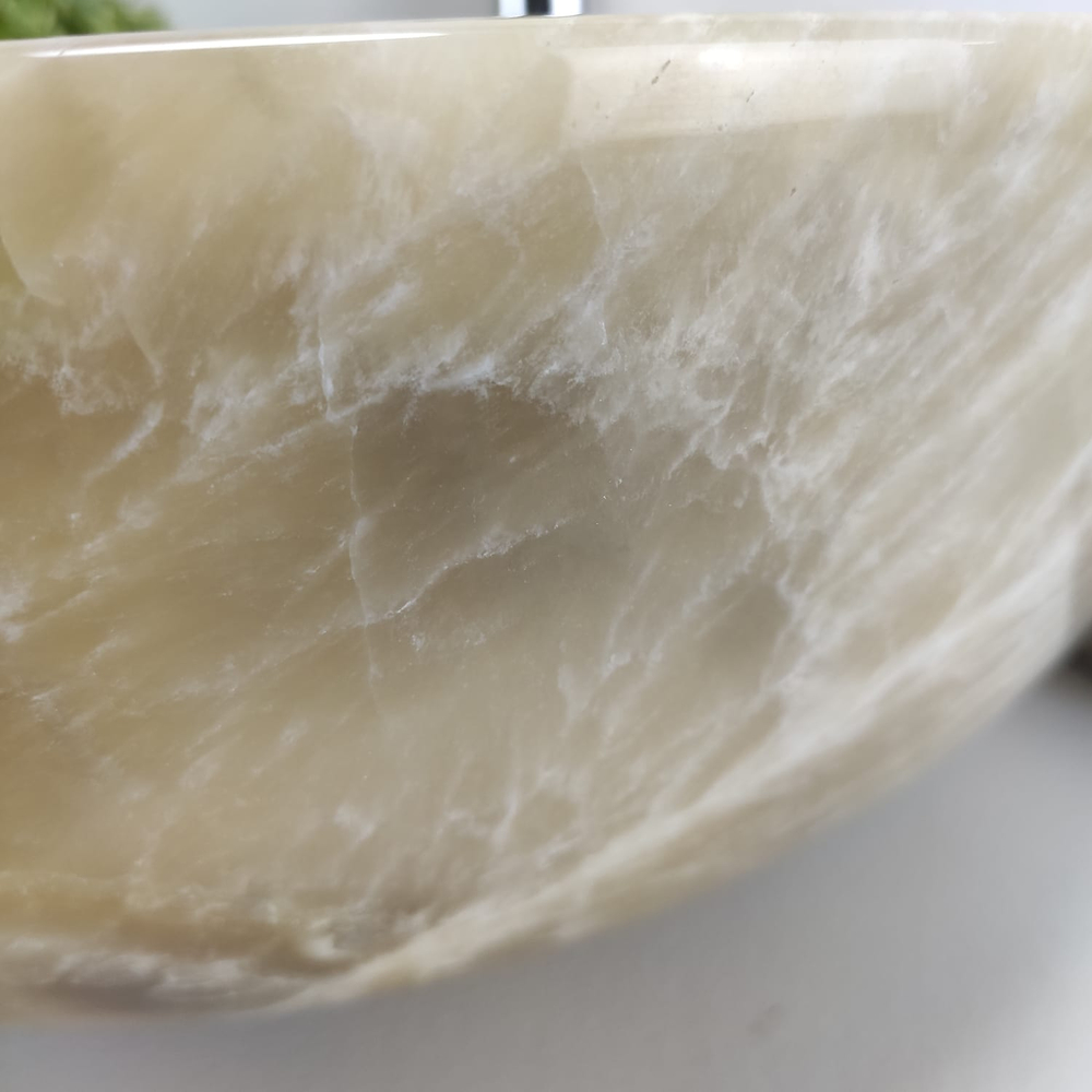 Раковина из оникса Bowl Grey BO-61042 45x45x15 из натурального камня