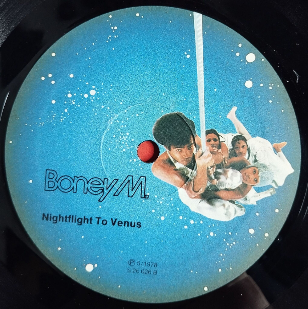 Винтажная виниловая пластинка LP Boney M Nightflight To Venus (Germany 1978) Postcards