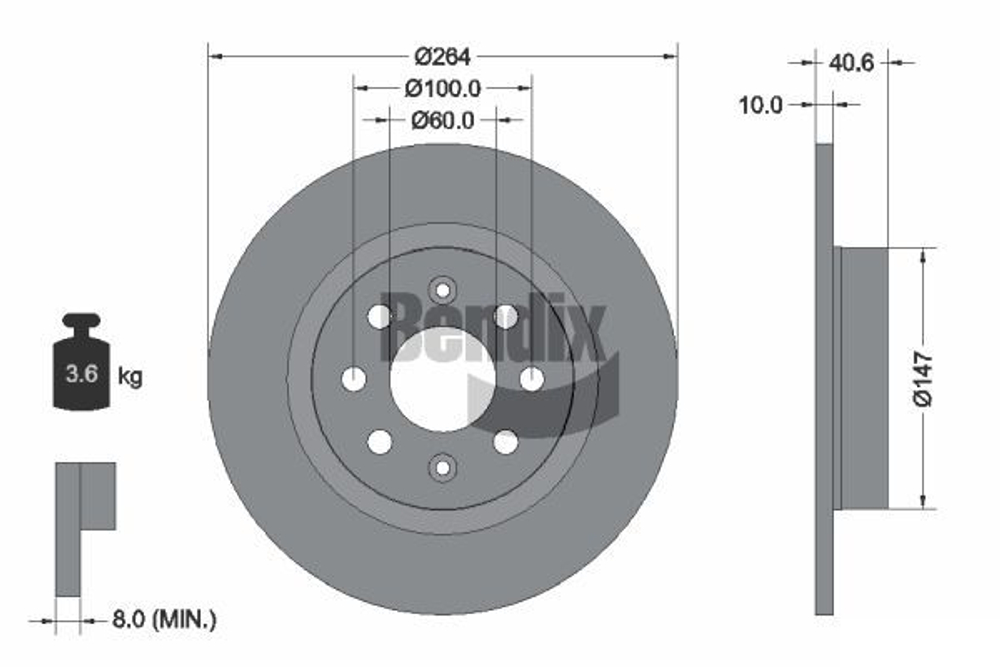 BENDIX Braking - BDS1314-BEN - Brake Disc