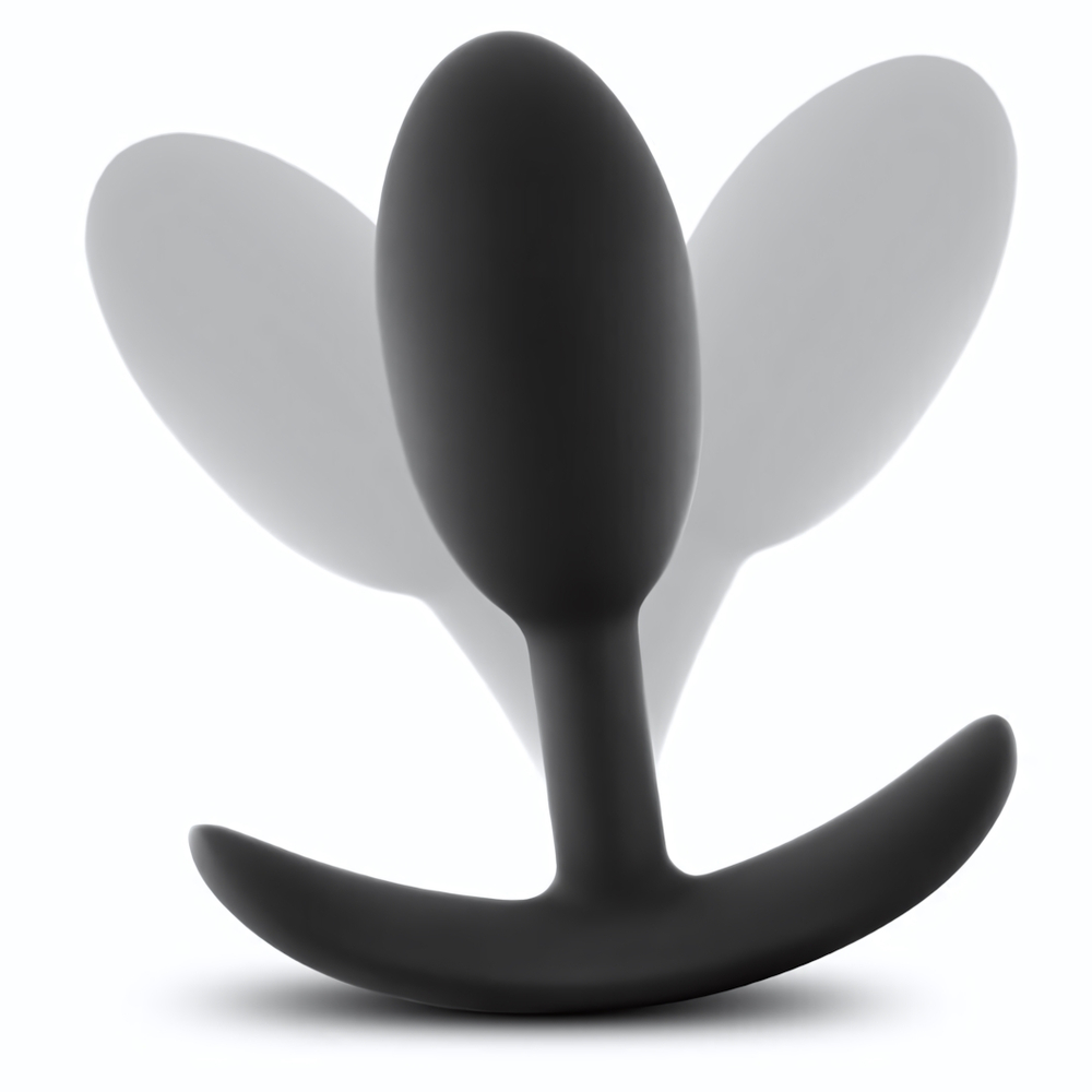 Черная анальная пробка Silicone Vibra Slim Plug Medium - 10,2 см. (Цвет: черный)