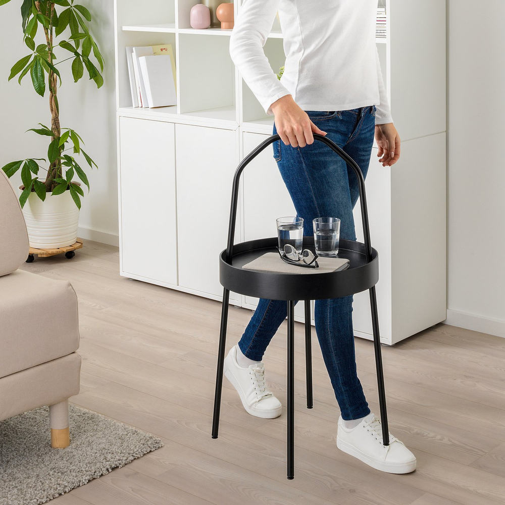 IKEA BURVIK  (ИКЕА БУРВИК)  -  Столик - черный 38 см