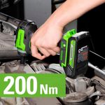 Гайковерт ударный акк. Greenworks G24IW200, 24V,б/щет, 3/8'', 200Нм, 1х2Ач,ЗУ,кор (3803607CUA)
