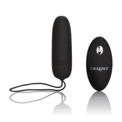 Чёрное виброяйцо Silicone Remote Bullet с пультом ДУ (Цвет: черный)