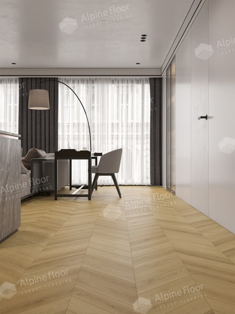 Ламинат Alpine Floor Chevron Art 12 мм Дуб Пиренеи 1.232 м2