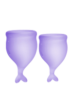 Набор менструальных чаш Satisfyer Feel secure Menstrual Cup фиолетовый 2 шт