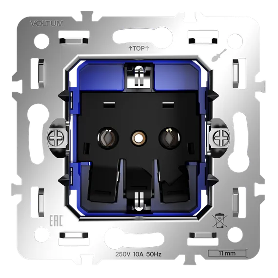 Механизм розетки с заземлением Voltum S70 VLS0401M