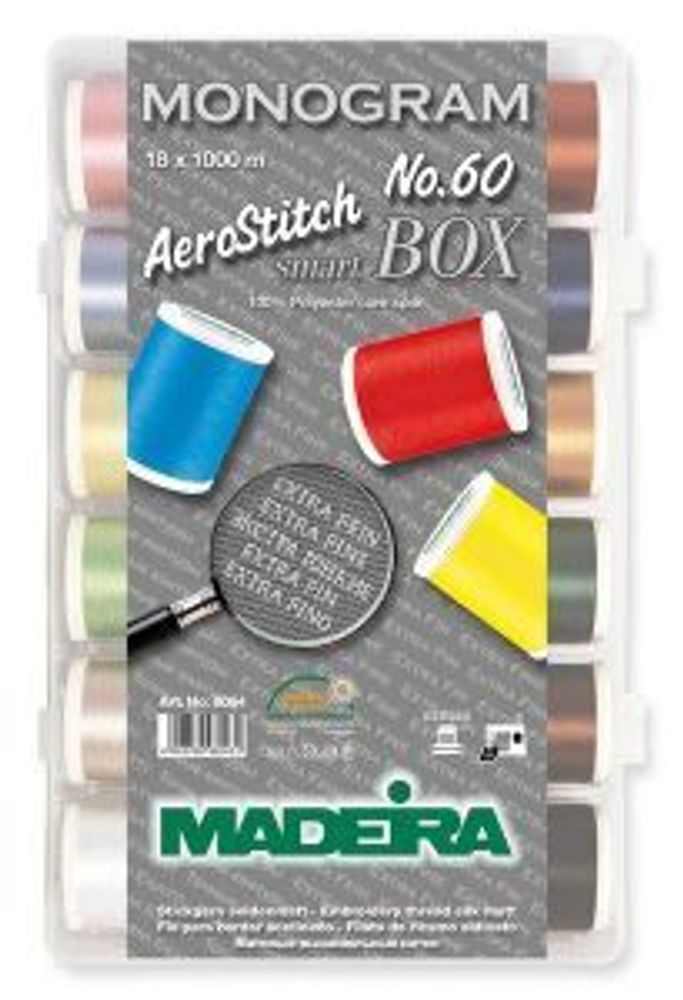 Швейные нитки (набор) Madeira Aerostitch №60 18х1000м, 8064