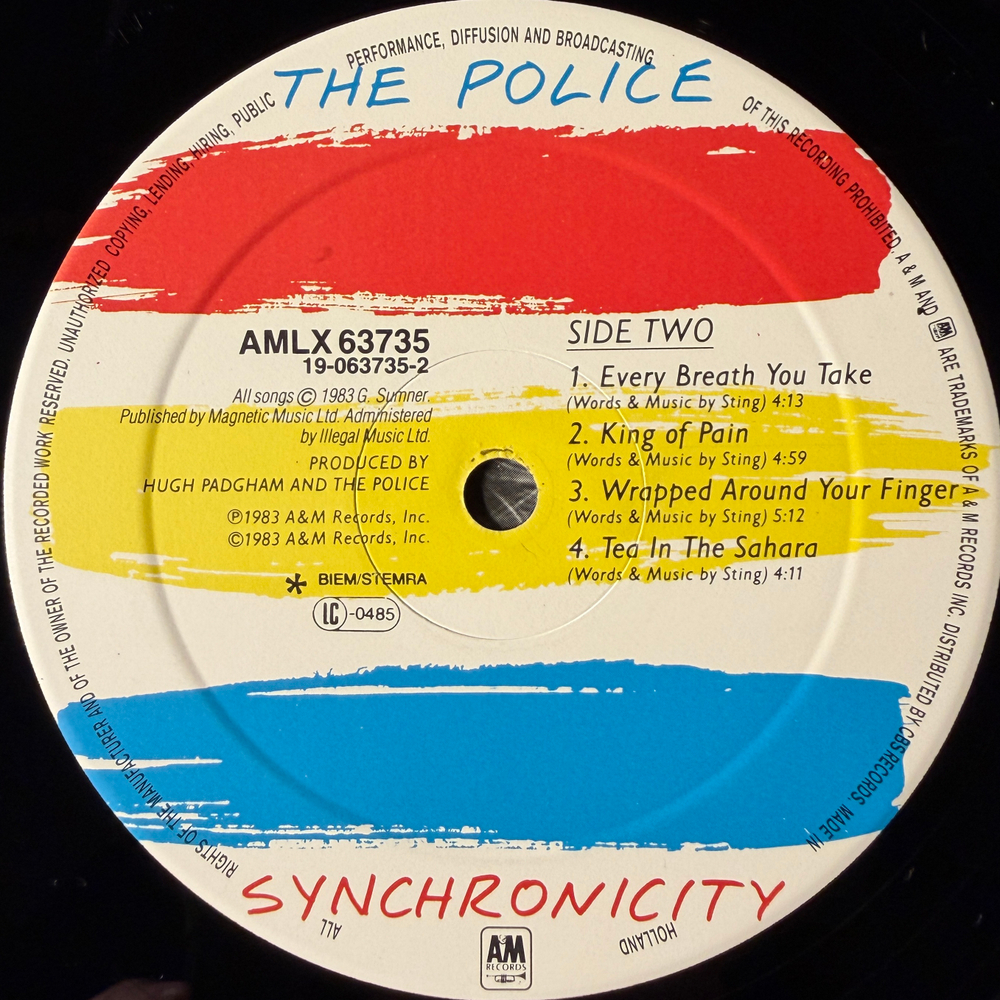 The Police ‎– Synchronicity (Голландия 1983г.)