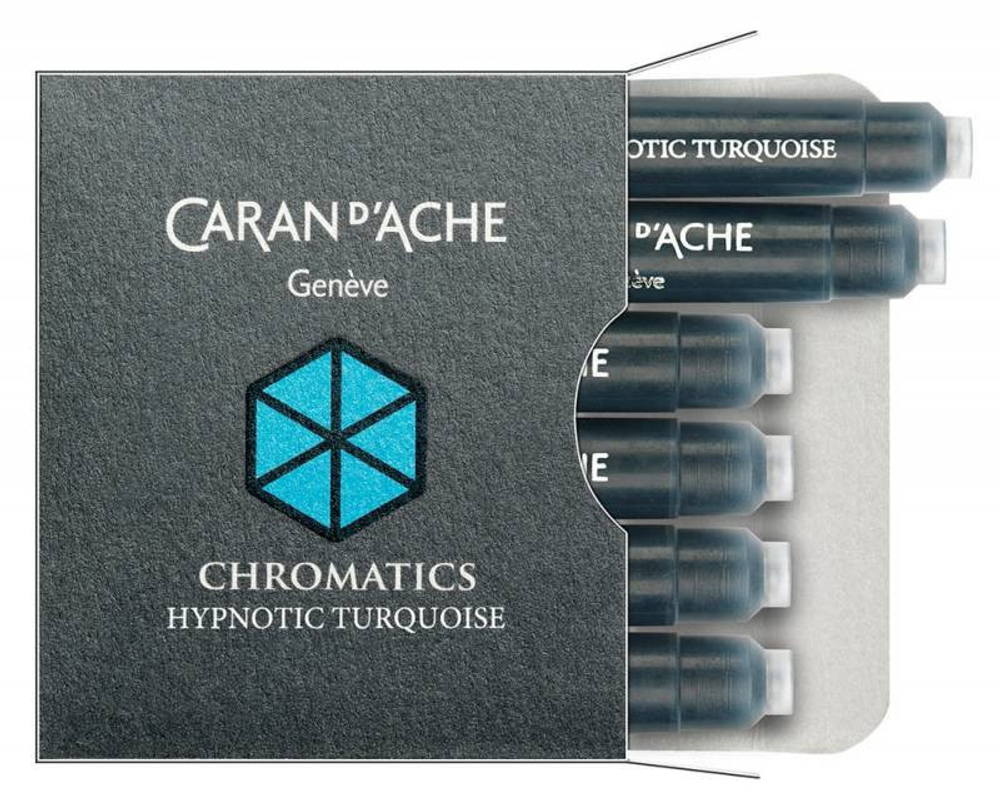 Картриджи - Carandache, бирюзовый 6 шт.