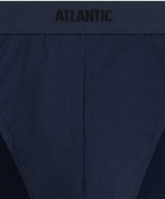 Мужские трусы слипы спорт Atlantic, набор 3 шт., хлопок, холодный индиго + темно-бежевые + темно-синие, 3MP-0944