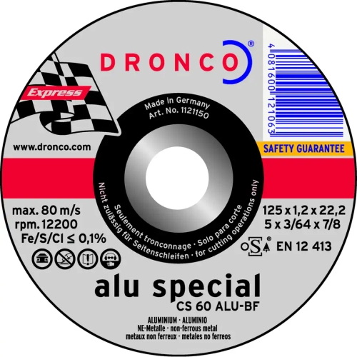 Абразивный отрезной диск СS 60 Alu 125х1,2 Dronco 1121150