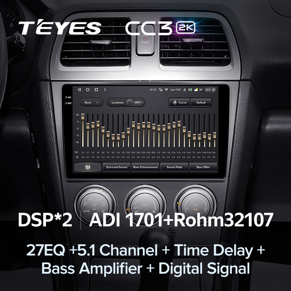 Teyes CC3 2K 9"для Subaru Impreza 2002-2007