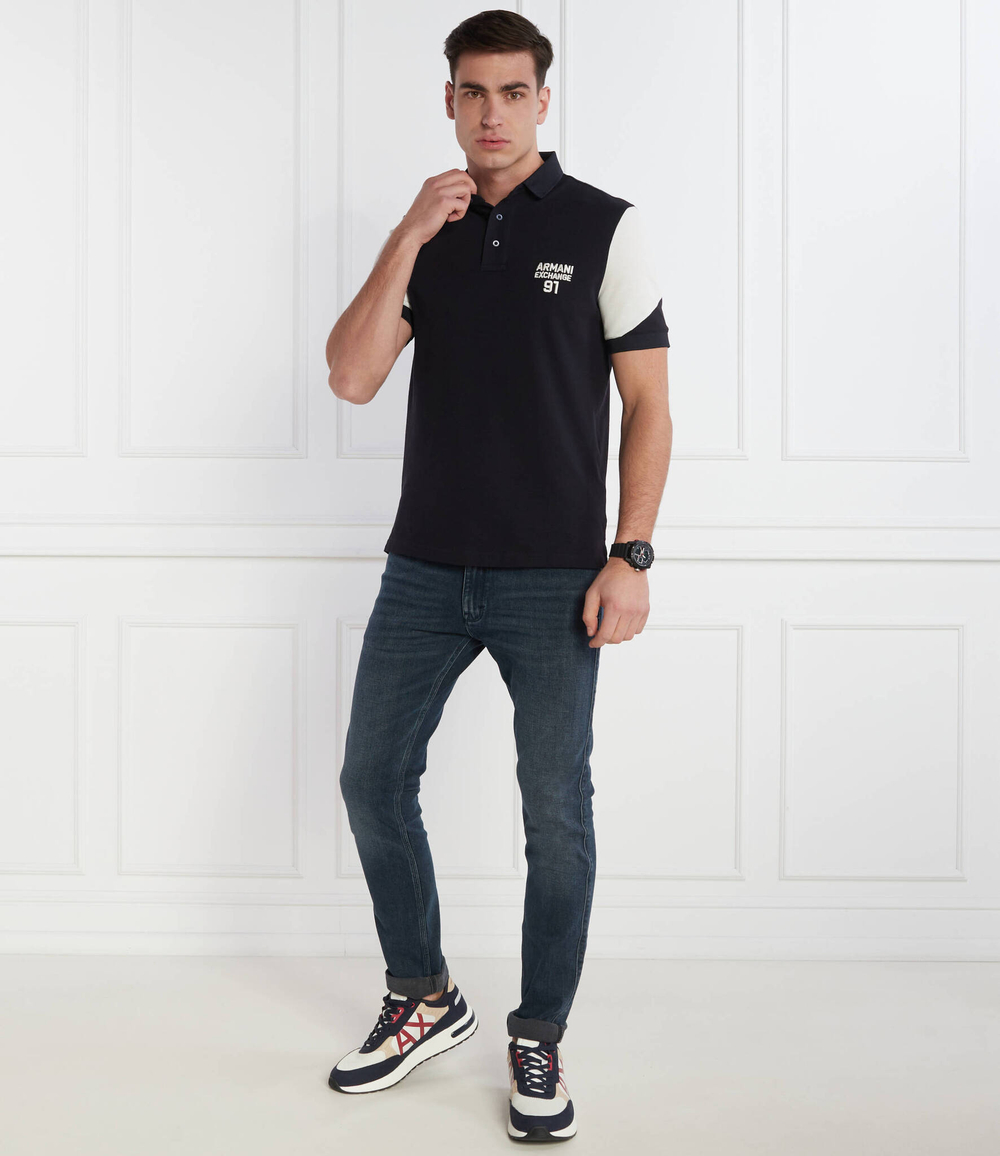 Поло Armani Exchange - черный(3DZFLK ZJM5Z)