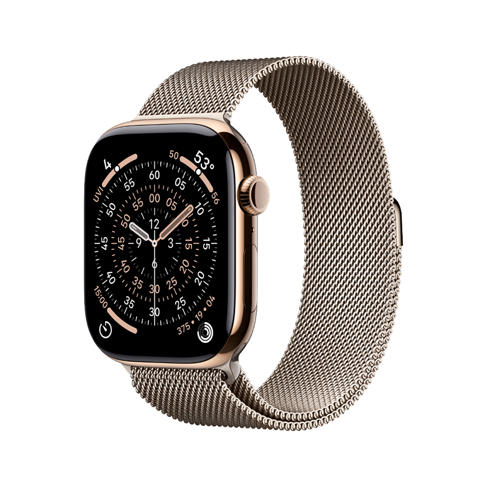 Умные часы Apple Watch Series 11 GPS + Cellular, 46mm, Gold Titanium Case with Natural Milanese Loop