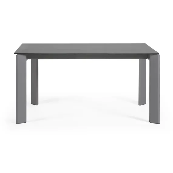 Раздвижной стол Axis 160-220x90 см, черная керамика, черный каркас