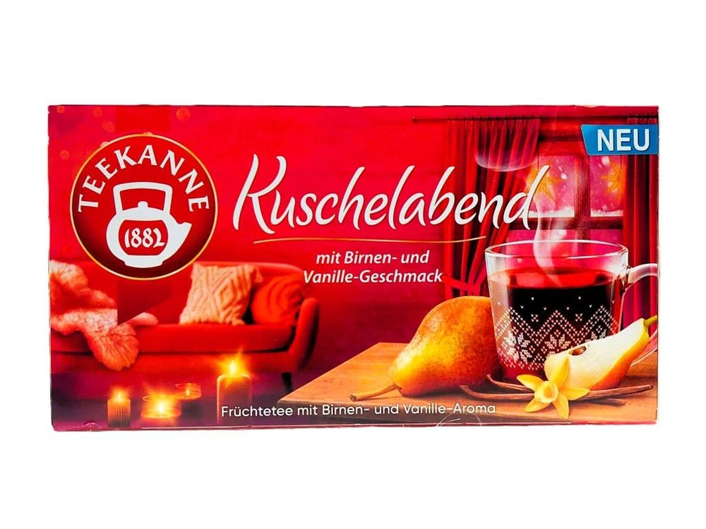 Чай TEEKANNE Kuschelabend, с фруктовыми добавками 18 пакетиков, 40,5 г (Германия)