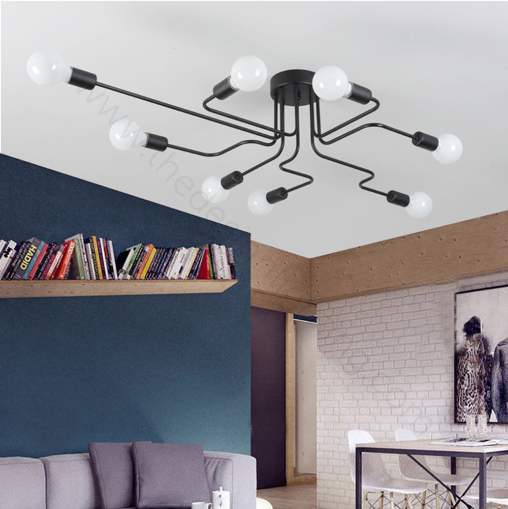 Ceiling design lamp Spider  (8 lampshades)