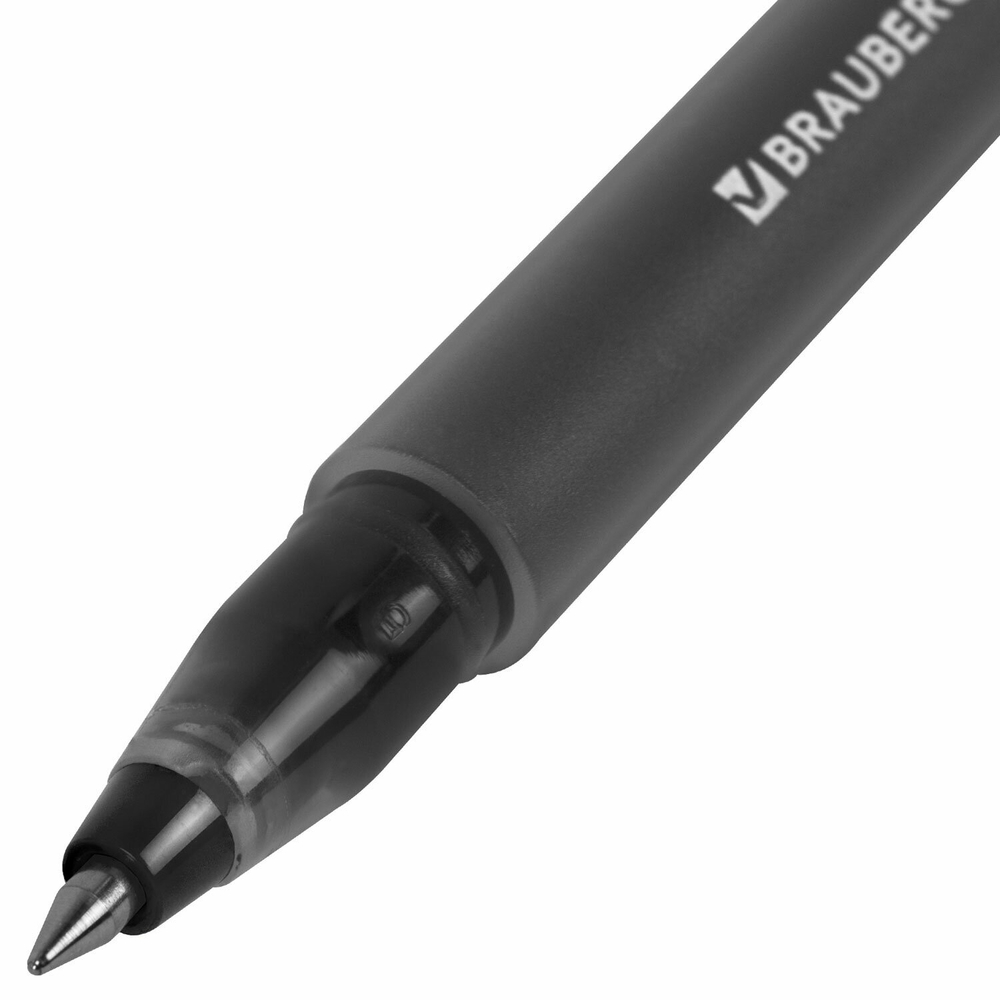 Ручка гелевая BRAUBERG "X-WRITER 1800", УВЕЛИЧЕННАЯ ДЛИНА ПИСЬМА 1 800 м, ЧЕРНАЯ, стандартный узел 0,5 мм, 144135