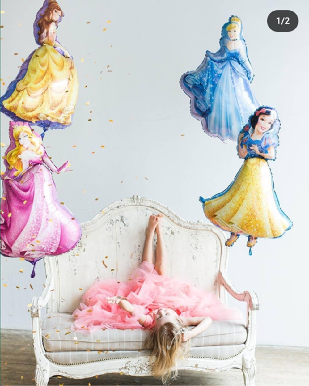 AN Шар фигура "Принцесса Белль"24"/60 CM W X 39"/99CM H (БГ-55)  Изображение4