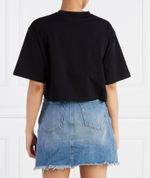 Футболка CROPPED Balmain - черный(BF1EE020 BB02)