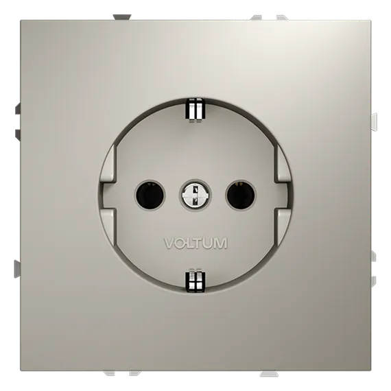Розетка с заземлением Voltum S70 Кашемир VLS040103