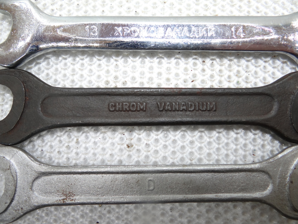 Ключ гаечный рожковый двухсторонний 13х14 CHROME VANADIUM