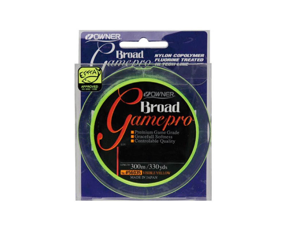 OWNER Леска Broad Game Pro yellow 300м 0,3мм 5,96кг