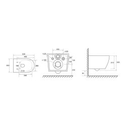 Подвесной унитаз TECEspring MODEL R с сидением белый
