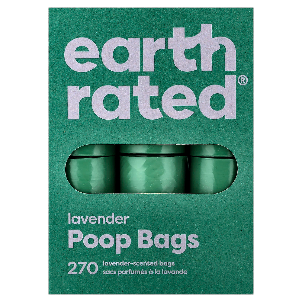 Earth Rated, пакеты для уборки за собаками, лаванда, 270 пакетов