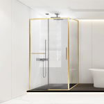 Душевой уголок Слим Софт (Slim Soft) VSR-1SS9011CLG, 1100*900, брашированное золото, стекло прозрачное,