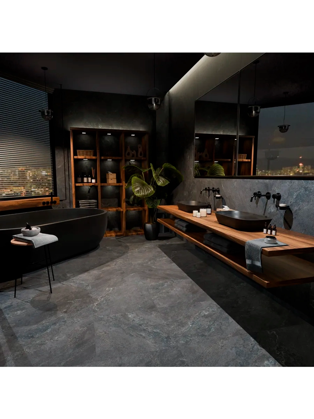 Керамогранит CULTO QUARTZSTONE ANTRACITE 60*60
