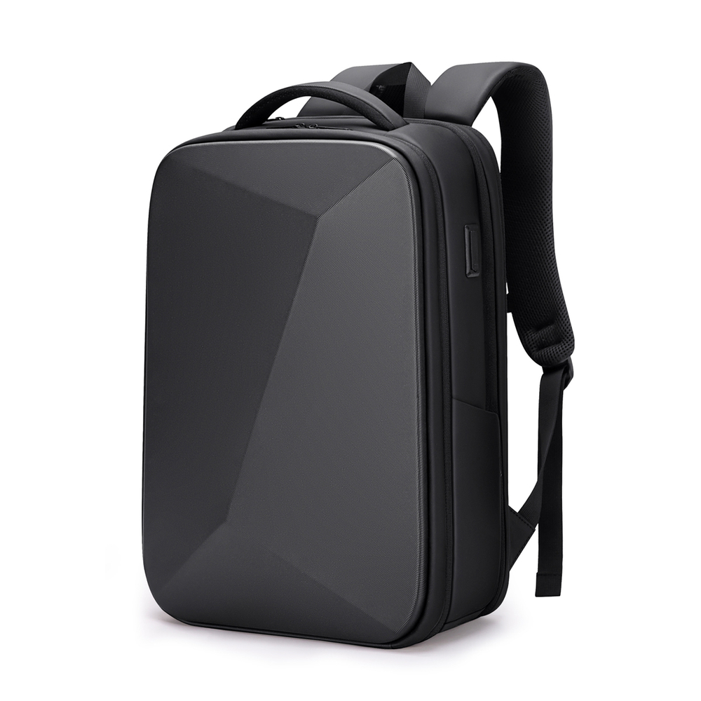 FENRUIEN PC+Oxford Backpack Handbag Large Men"s Black/Gray