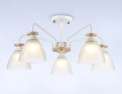 Светильник подвесной TR9567/5 WH/FR белый/белый матовый E27/5 max 40W D620*250