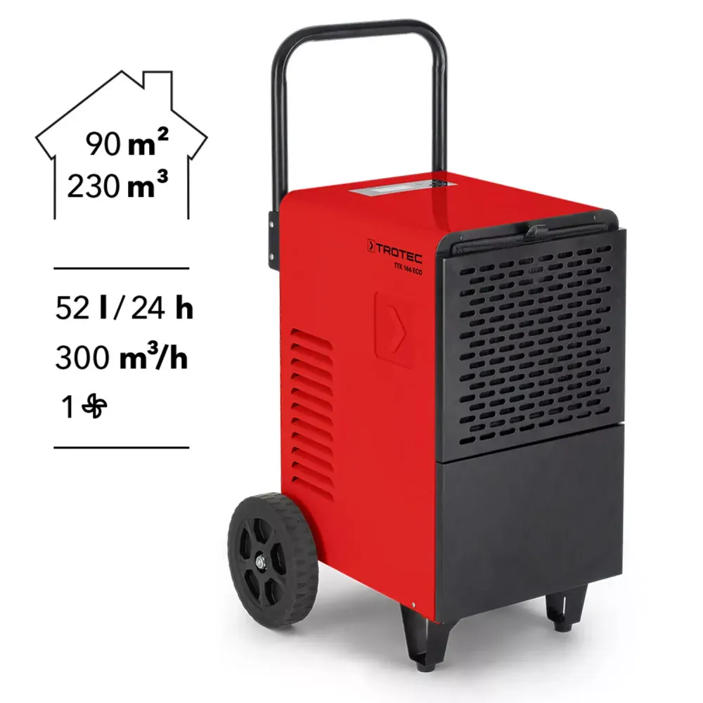 Осушитель воздуха TROTEC TTK 166 ECO мобильный - [до 52 л. за сутки / для S≈90 м²]