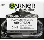 Матирующий легкий крем Garnier для жирной кожи, с AHA/BHA кислотами и древесным углем, 50 мл (Франция)