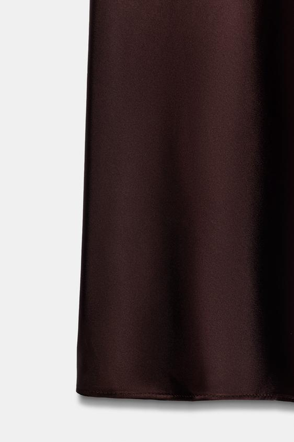 ZARA АТЛАСНАЯ ЮБКА МИДИ, БОРДОВЫЙ