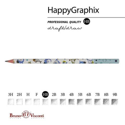 Карандаш ч/г НВ "HappyGraphix. Акулы" (Bruno Visconti)